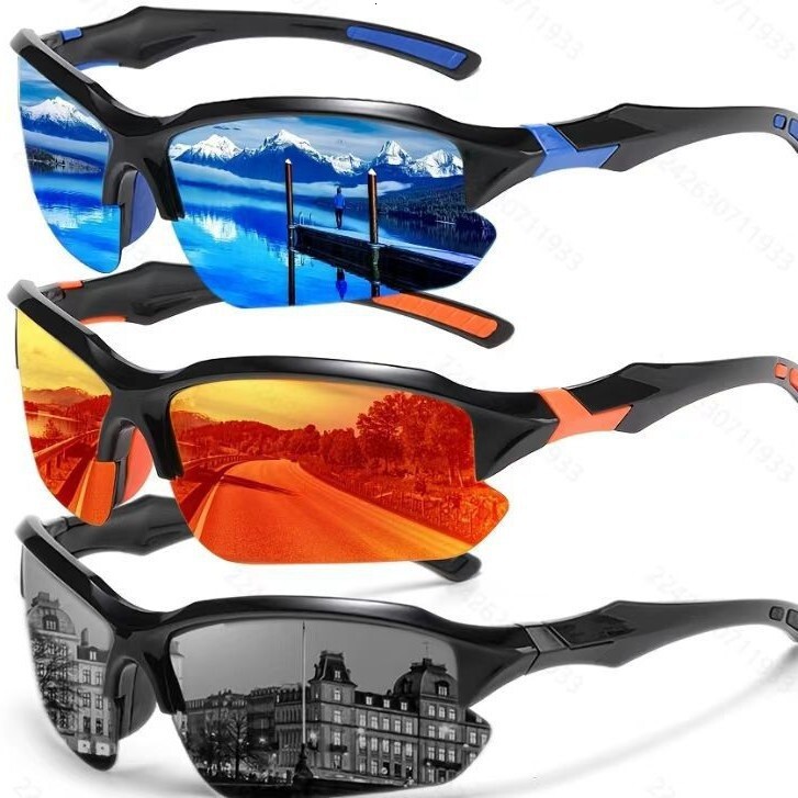 2026 Designer's New Personalized Luxury Sports Cycling Sunglasses For Men Outdoor Driving UV Protection European And American Trendy Colorful S