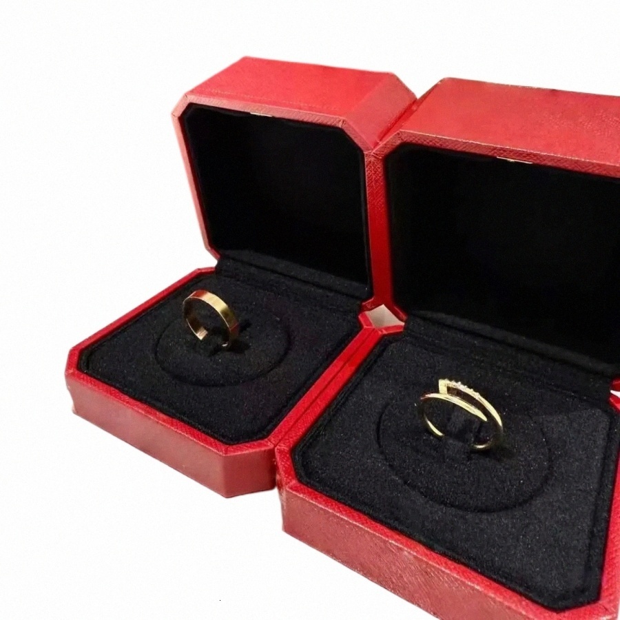 Band Rings luxury Classic nail ring Designer For Women Ring Gold Sliver Dias Fashion Trendy Couple Rings Nice Holiday Love Gifts Good with box AA