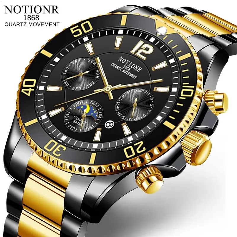 Fashion Mens Watches for Men Sport Waterproof Stainless Steel Quartz Watch Man Business Luminous Clock Relogio Masculino 260626