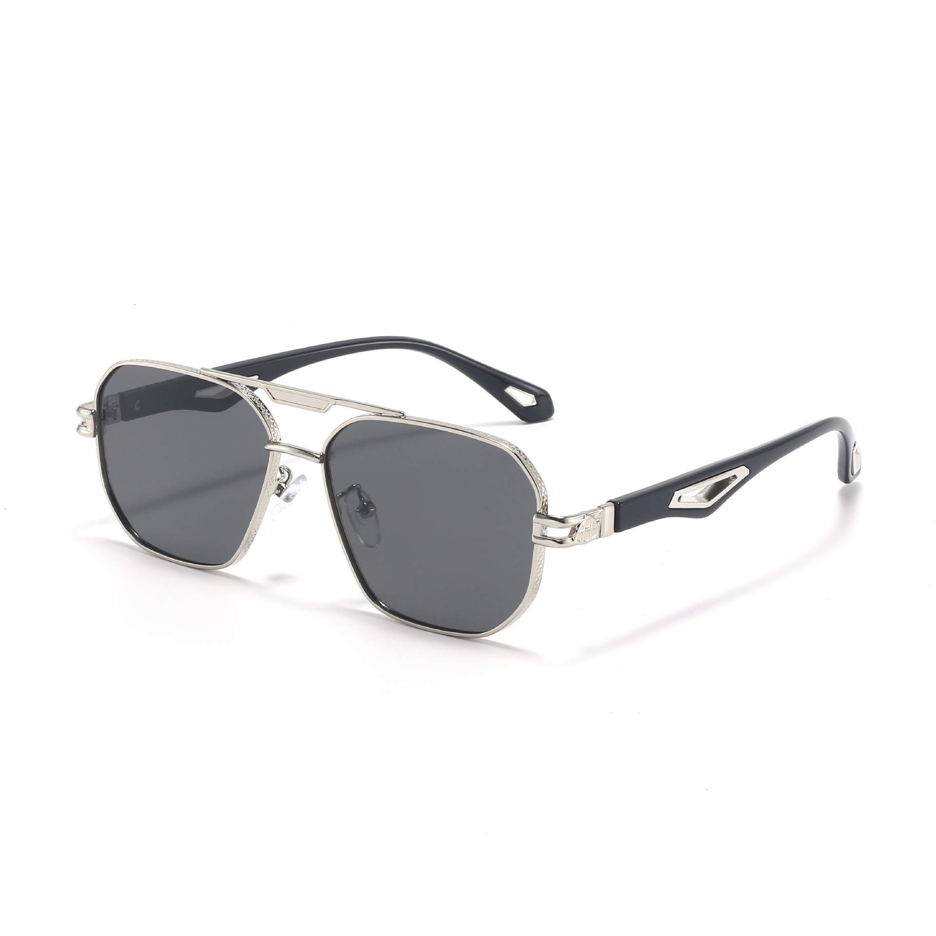 2026 New Designer Luxury Sunglasses Square Frame Mens High End Punk Metal Cool Outdoor Cycling Sunscreen Windproof Glasses Available Day And Night S