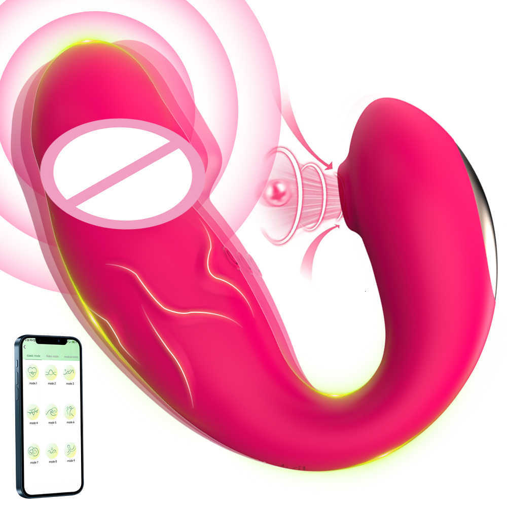IN 1 Dildo Vibrator 2 For Women Nipple Sucker Clitoris Stimulator G Spot Massage APP Control 9 Vibrating Modes Adults Sex Toys M260626