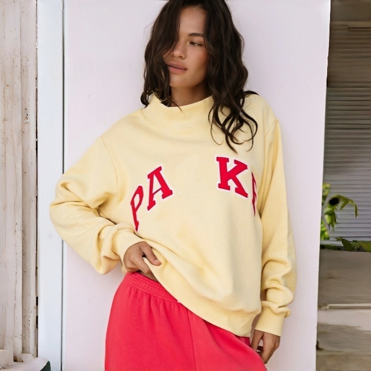 parke hoodie sweatshirt womens mockneck sweatshirt spring autumn outdoor casual hoodies daily outfit woman loose fit sweatshirts designer parke hood