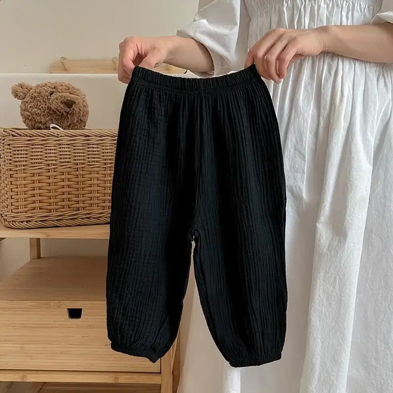 k1815 Kids Clothing Summer Thin Solid Color Anti Mosquito Pants Baby Boys And Girls Loose Casual Trouser Simple Fashion Bloomers