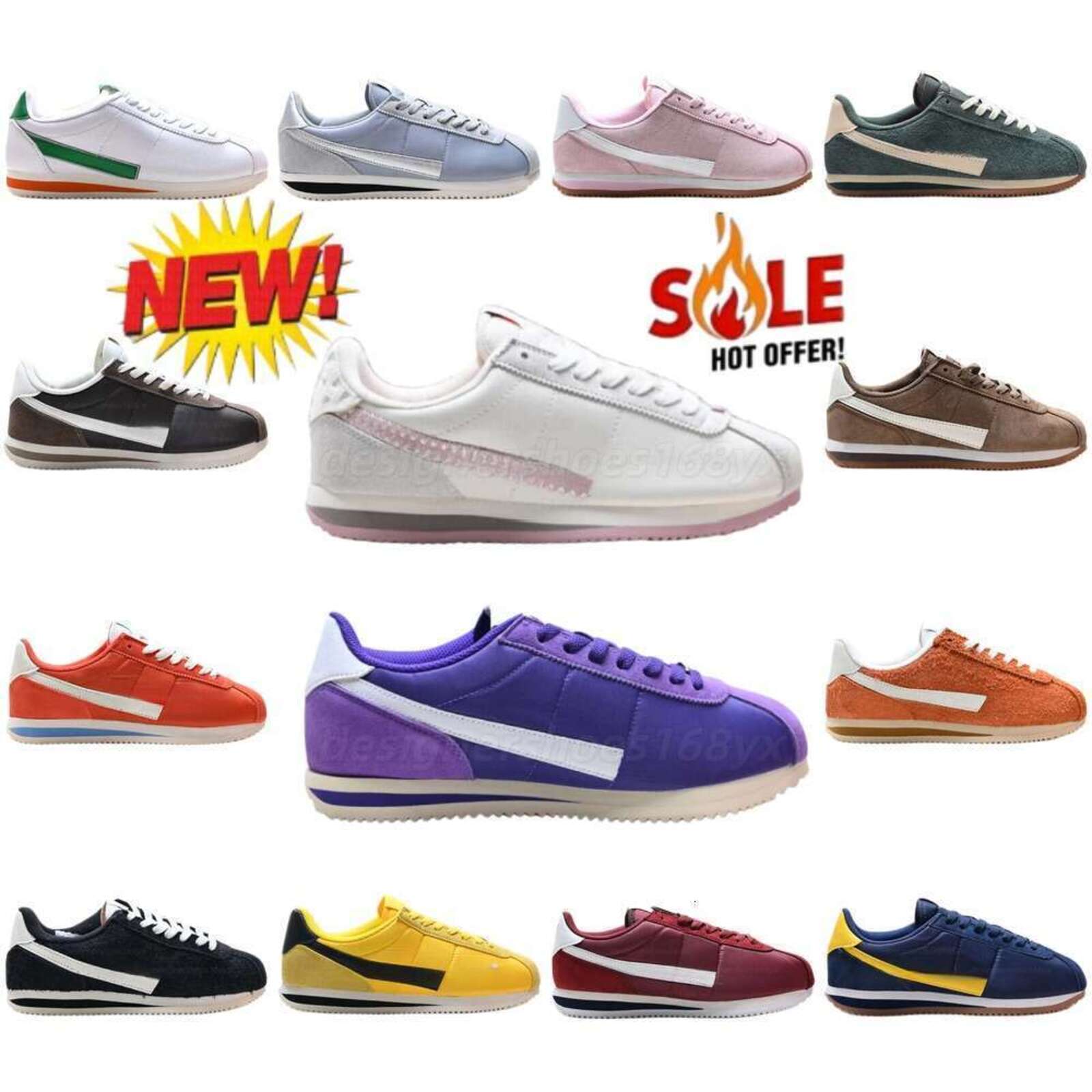 Mike Casual Shoes Mens Women Cortezs NYLON RM Basic White Black Blue Lightweight Chaussures Varsity Red Leather Outdoor sneakers huarachs Trainers D