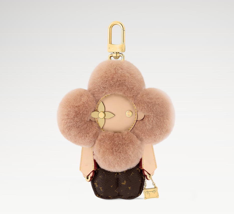 With BOX Furry trendy Keychains Brown trend Luxury Sunflower Designer Keychain Bag Charms Pendant Accessories Sun flower Doll Car KeyRings Holiday G