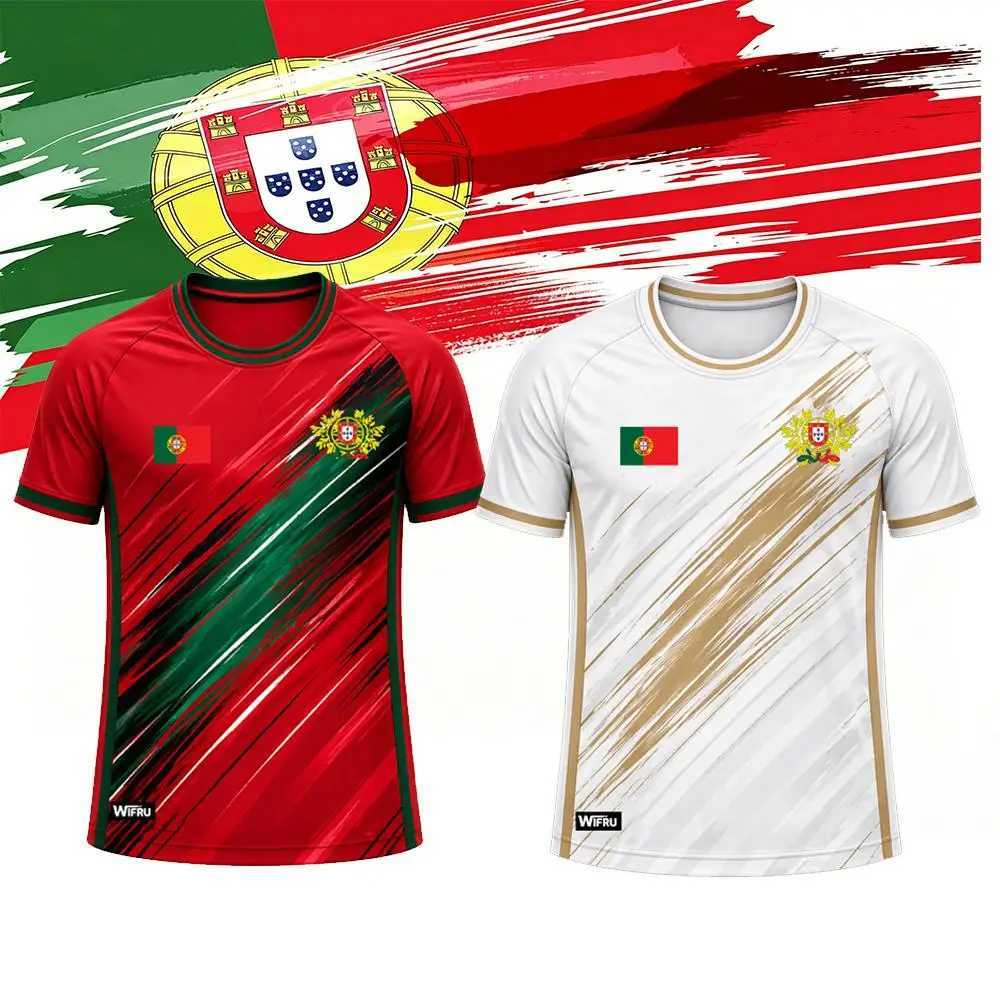 Portugal Flag Print Mens Football Jersey 2026 Breathable Quick-drySports T-shirt Unisex Summer Casual Fan Gift Tops T260622