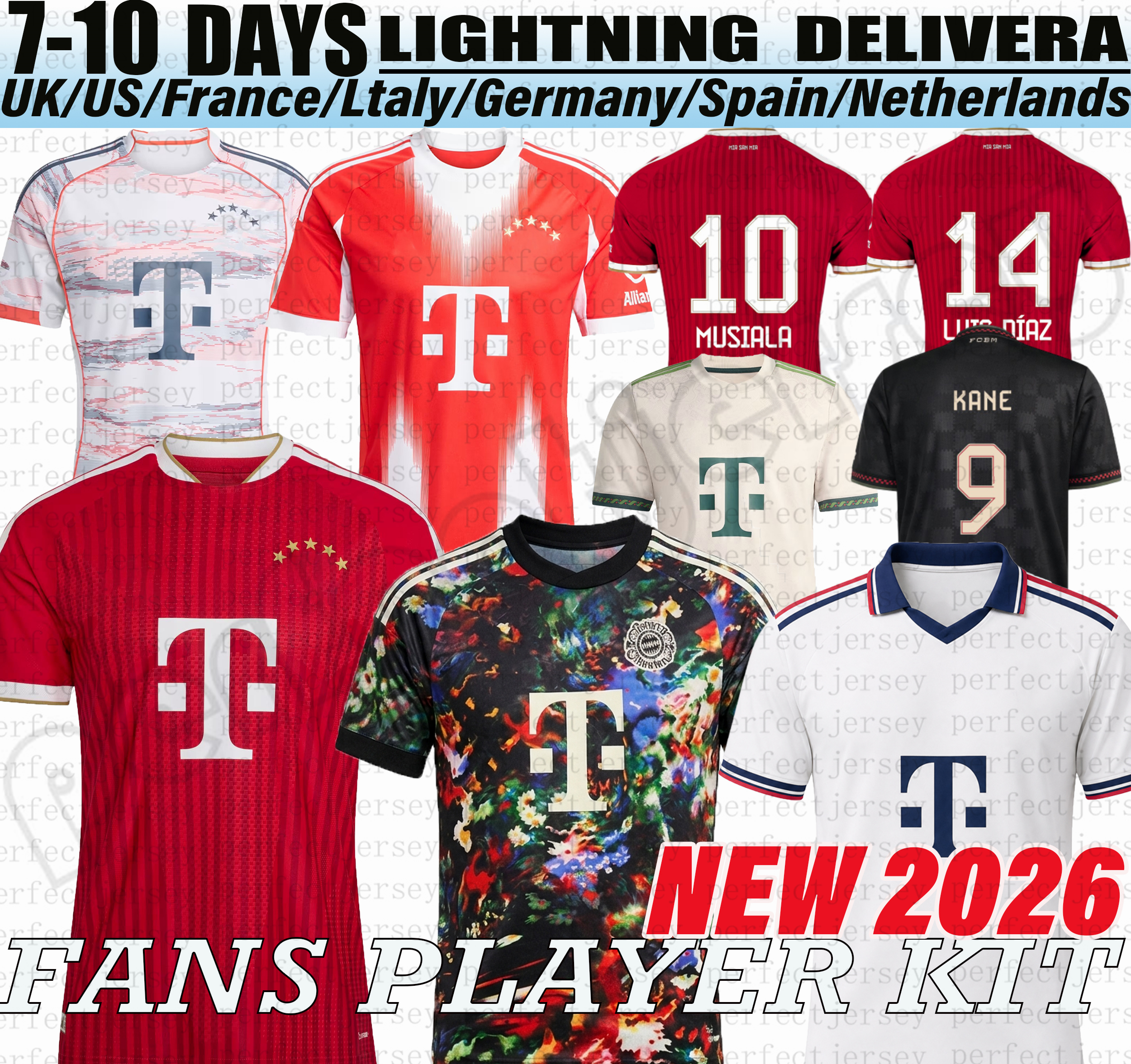 bayern 26 27 Soccer Jerseys KANE Luis Diaz Olise MUSIALA KIMMICH de Ligt J. Davies Coman Gnabry bayern 2026 Men Kids kits-image-962711138