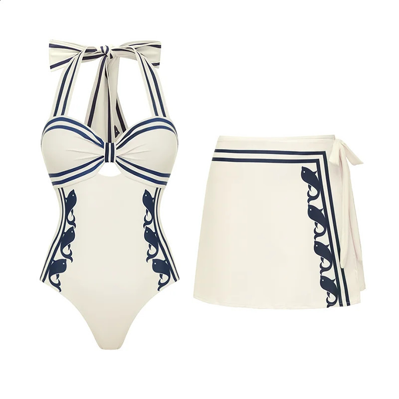 Sexy One Piece Swimsuit With Cover Up Hollow Swimwear Women Off Shoulder Swim Suits Patchwork Bathsuit Belt Bodysuit Beachwear 260625