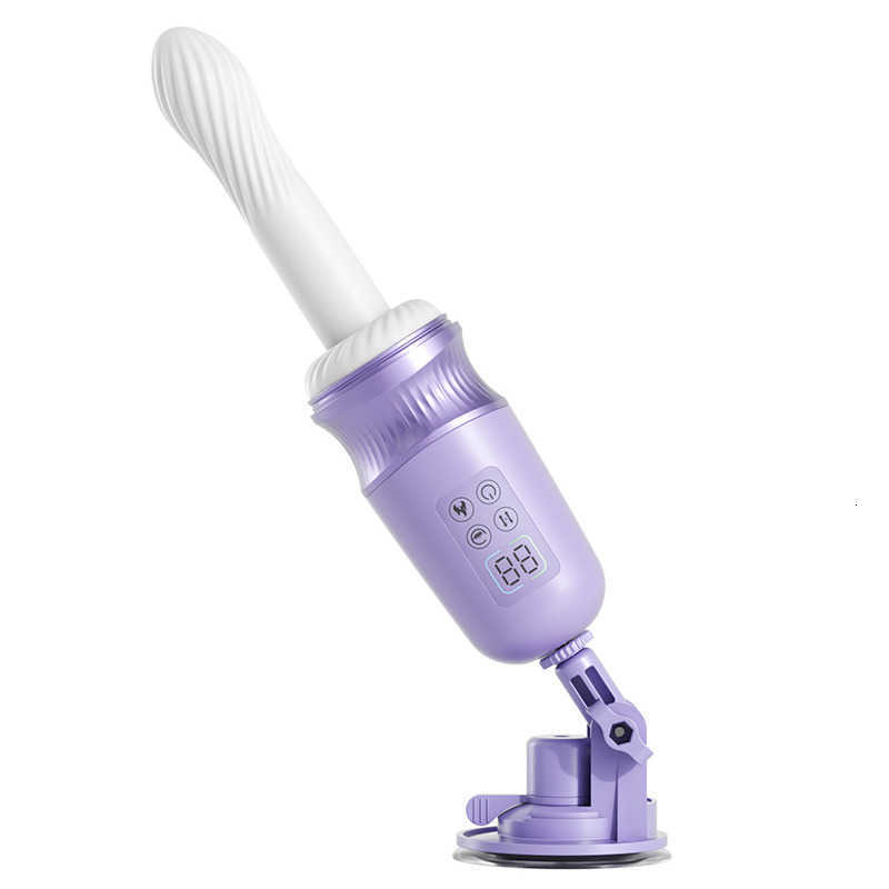machine gun Telescopic APP thrust remote control silicone dildo thrust gun vibrator powerful usb charging heating woman sex toys M260626