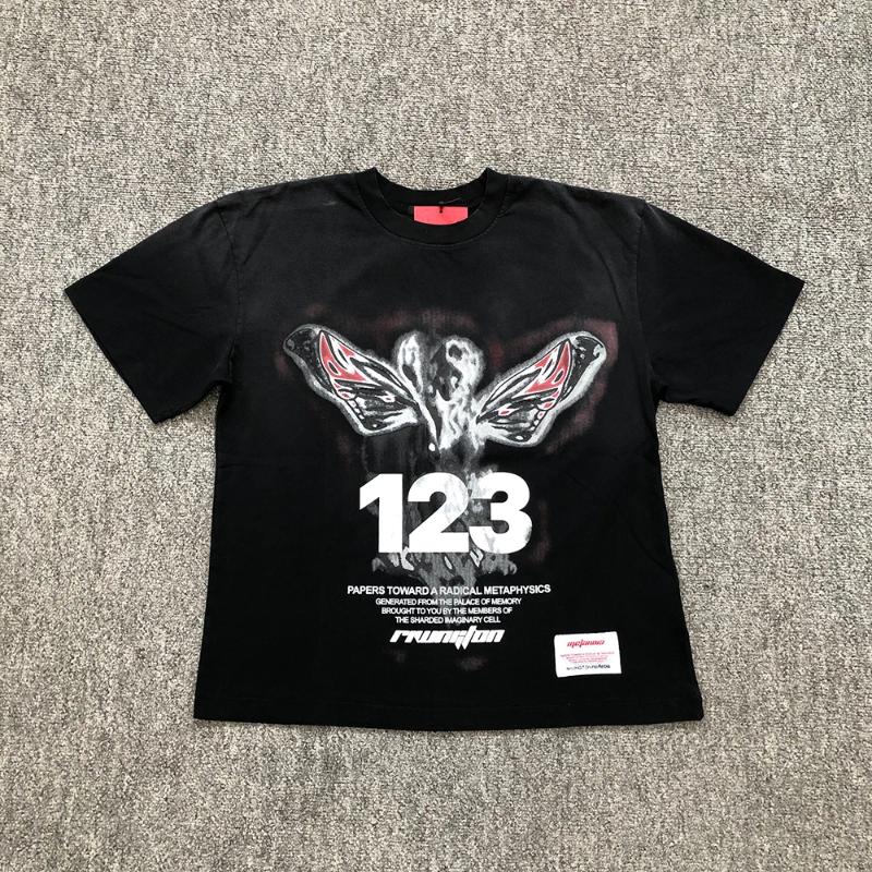 Men's T Shirts Yao Fashion RRR123 Luxury Brand Casual Loose Oversize Sport Vintage Washed Old Graphics Print Tops Tee Shirt For Men Unisex
