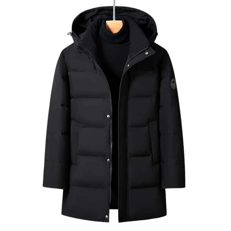 Luxury Men's Winter Padded Jackets Man Coats Parka White Goose Down Jacket Clothes Hooded Long Padding Puffer Jcket HXY299 W260626