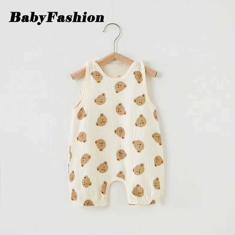 New Summer Baby Girls Sleeveless Rompers Cartoon Cute One-Pieced Toddler Boys Jumpsuit Infant Outfits 2026 Y260625PROF