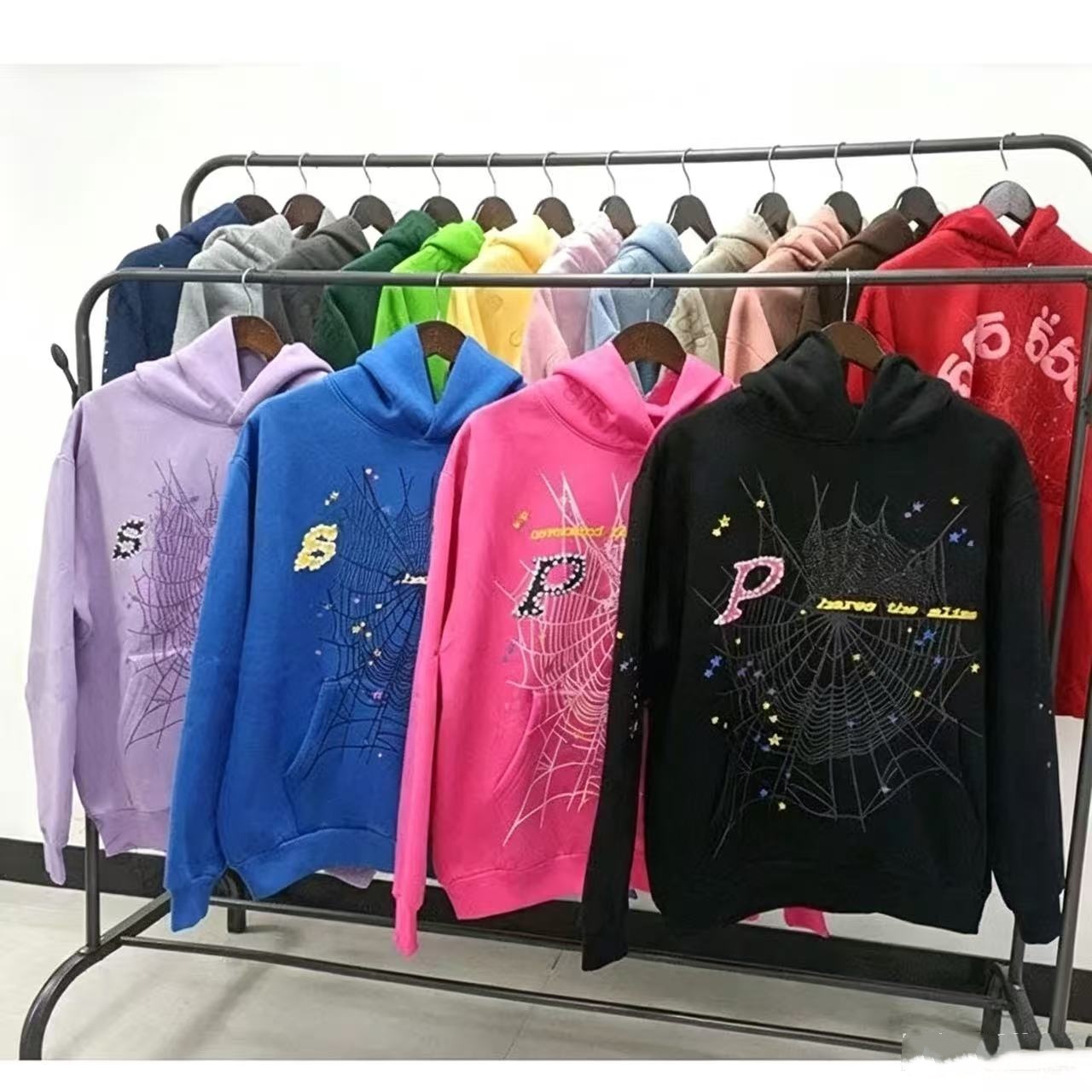 Spiderhoodie Spider Sweatpants Hoodie Tracksuit Hip Hop Loose Long Sleeve Men Designer Casual Fashion Mens Women Hoodies Young Thug Soft Fabric Vint