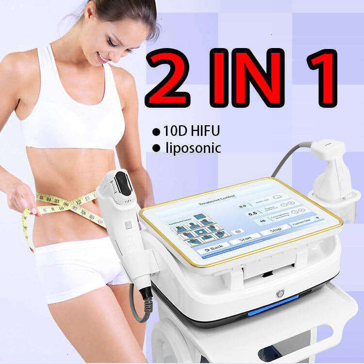 New Portable 10D HIFU High Intensity Ultrasound Face Contouring Skin Tightening Lipolysis 2 In 1 Fat Blasting Loss Weight Anti-Aging Equipment