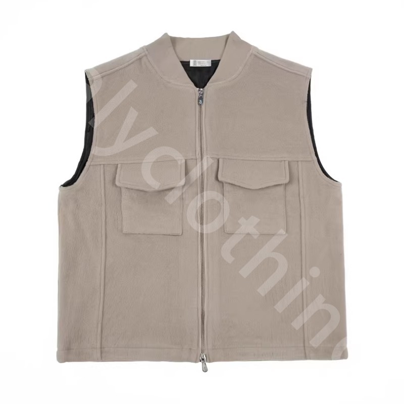 Luxury Mens Vests Outdoor Women Vests 53% Wool Blended Woolen Vest Sleeveless Jacket Coat B1289