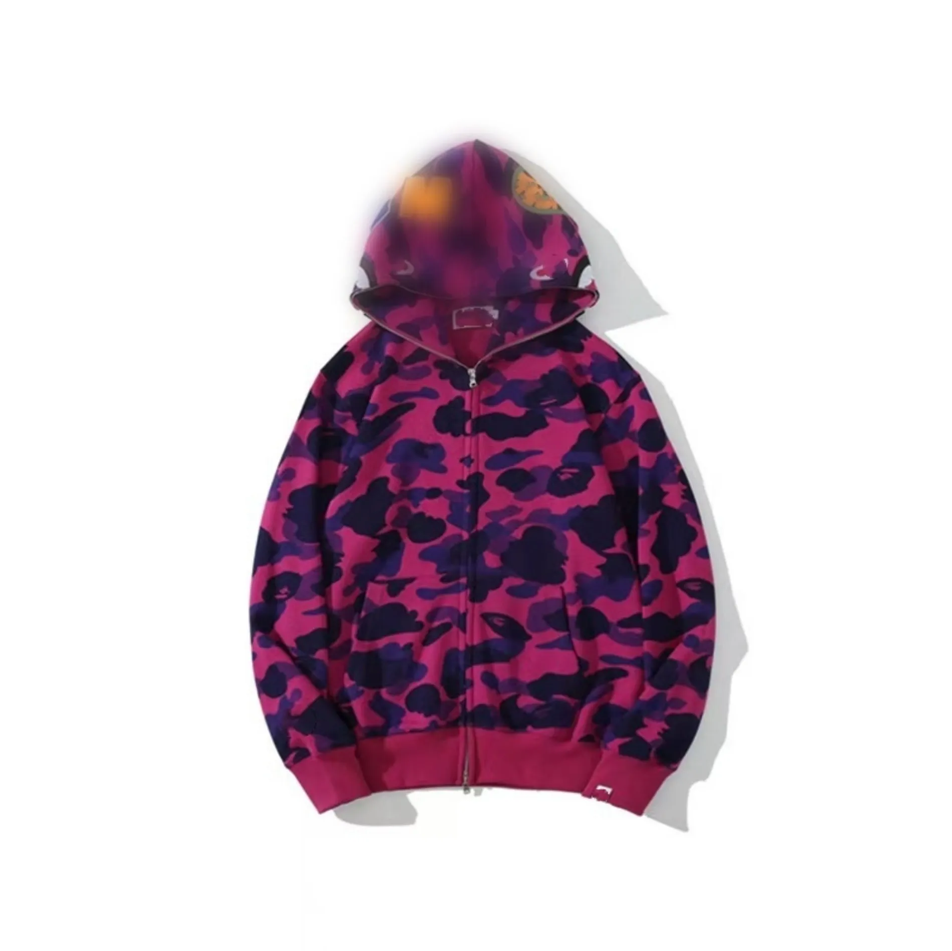 Shark Heren Designer Hoodies Jas Volledige Zip Up Jassen Mannen Vrouwen Sweetwear Camouflage Patroon Hoodie Sweatshirts Voor Mannelijke Kleuren Dame