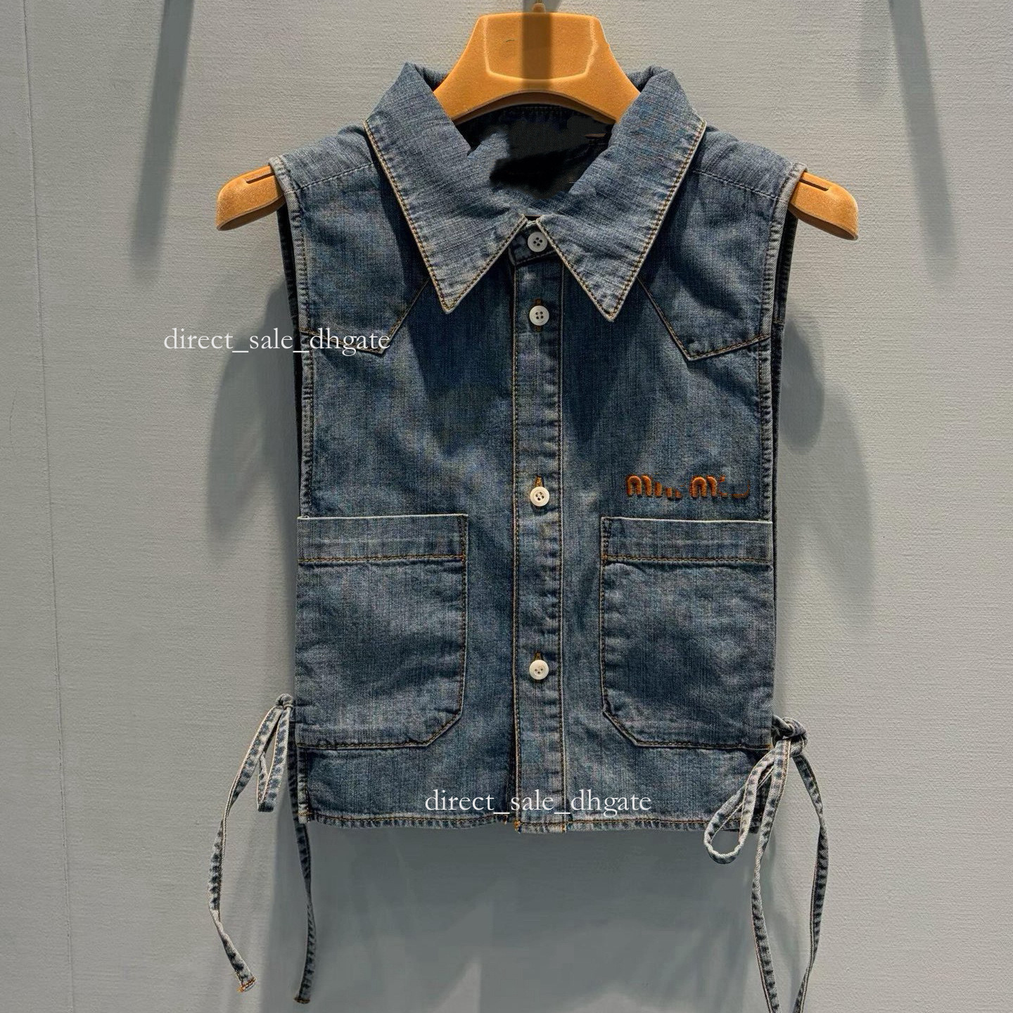 Designer 2026 Summer New Casual Fashion Women's Letter Logo Denim Vest Top 8bd7