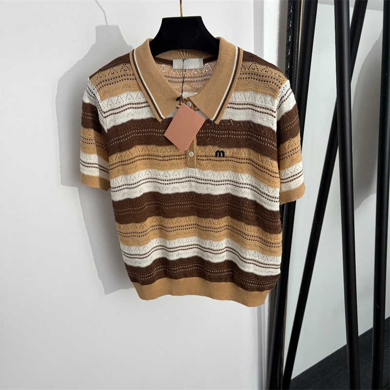 Tops Femmes Designer Pull TShirt Lettrage logo brodé haut à manches courtes Pulls en tricot mode vêtements pour femmes S-L