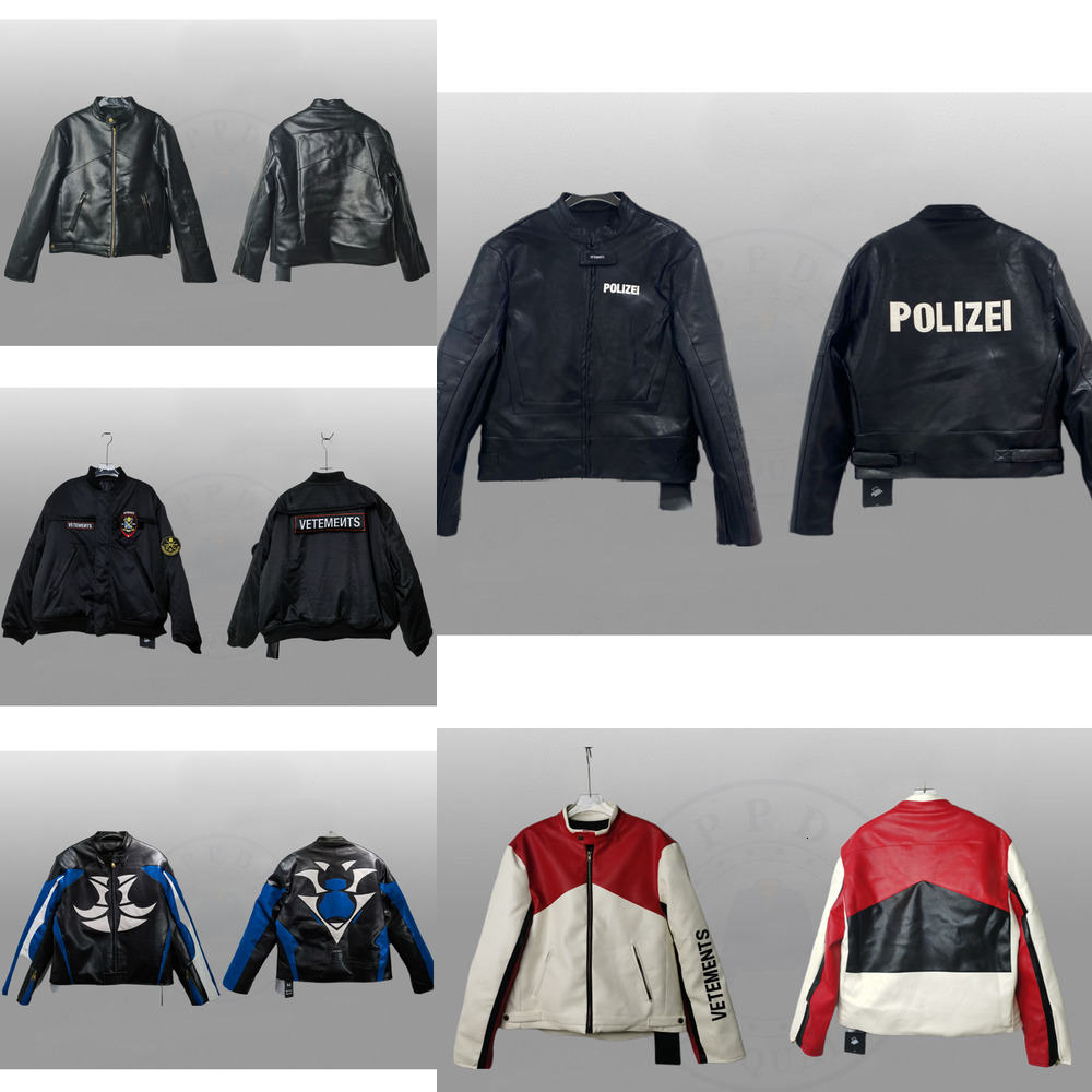 High-quality, best-selling items 2026 FW new VTM ICON vintage embroidered patchwork racing motorcycle suit PU jacket jacket leather jacket for men a