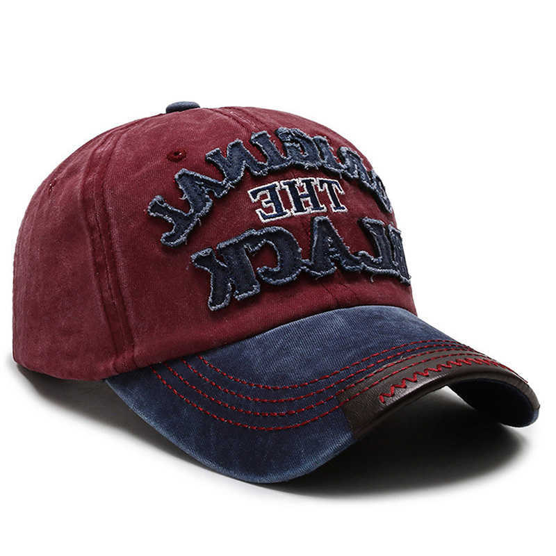 Sports New Outdoor Cotton Coated Wash Baseball Embroidery Patch Black Letter Sunscreen Sunshade Hat Spring And Autumn M260626
