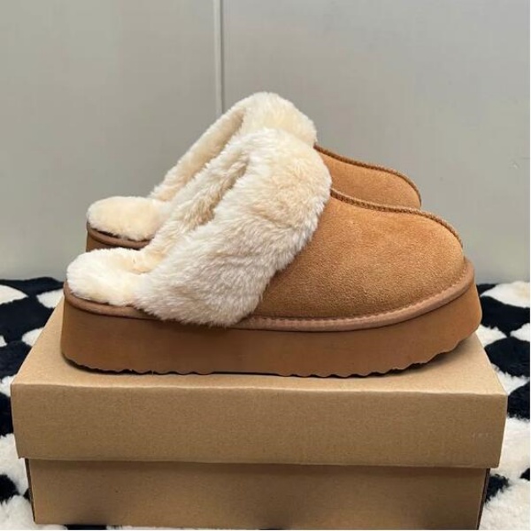 MEOD Slippers Designer Shoes Platform Slides Snow Boots Designer Womens Ultra Mini Chestnut Fluffy Genuine Leather Women Slider Best Quality Fast Sh