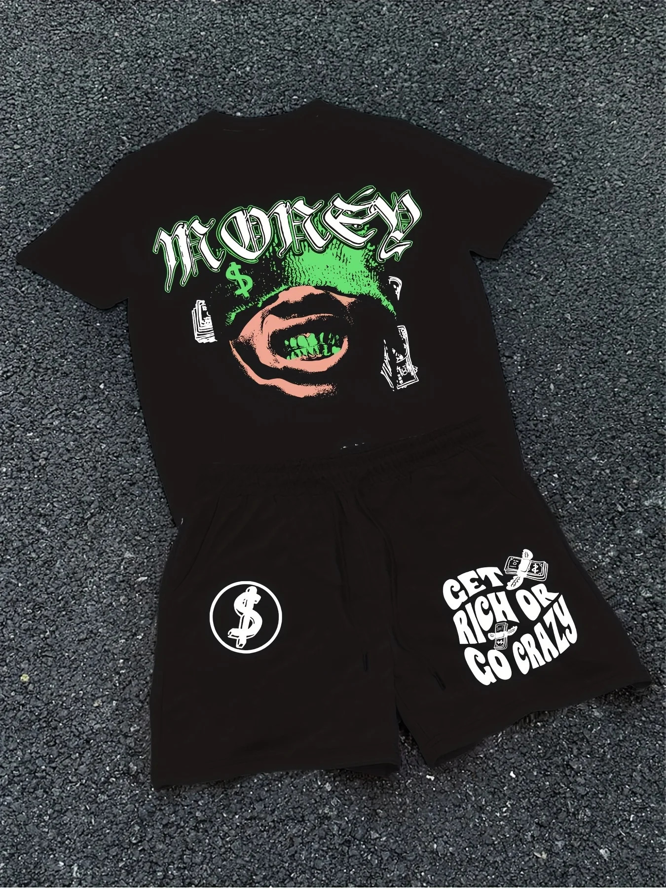 2026 Summer Arrivals Mens Streetwear Set with HipHop ElementsStylish and Comfortable TShirt Shorts 260625