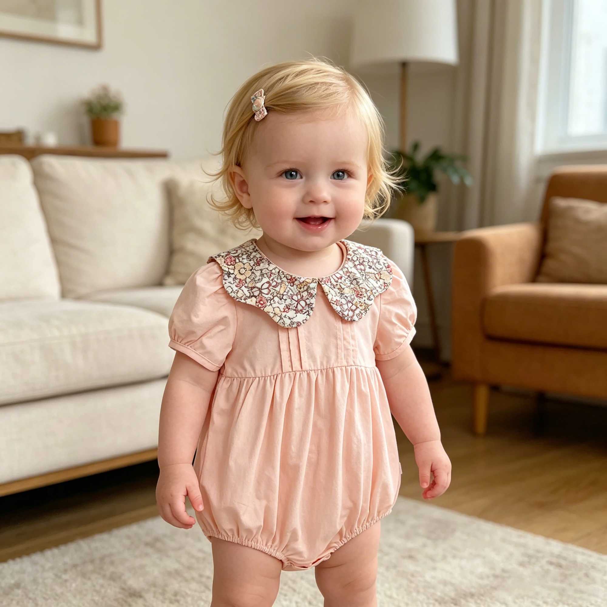 2026 Summer New Baby Clothes 0-24M Girl Baby Romper Sweet Embroidered Jumpsuit Short Sleeved Style Embroidered Collar Romper Y260625OS28
