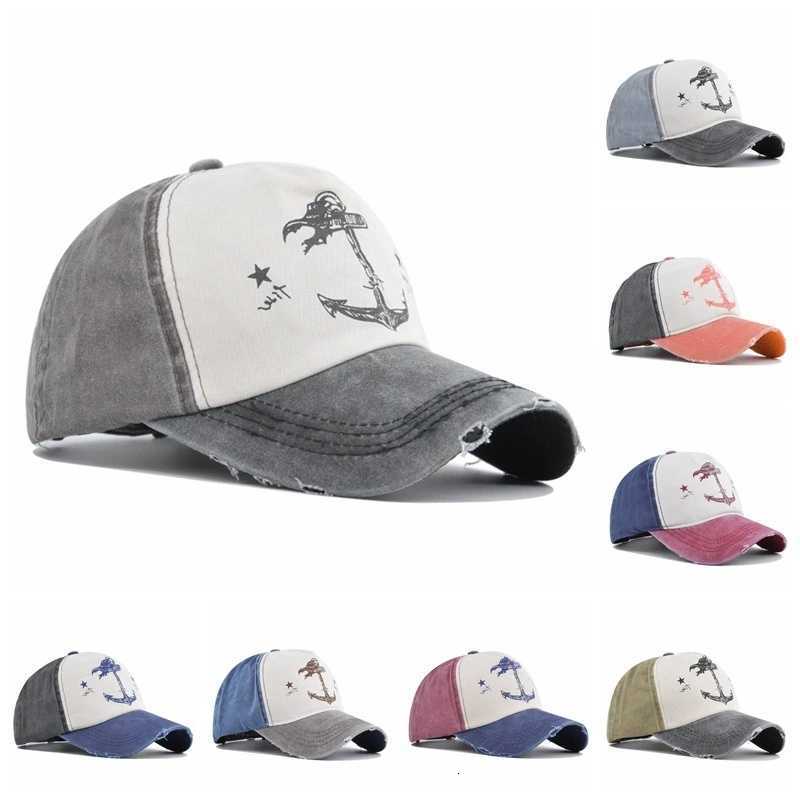 Hats Spring and Autumn Couples Cotton Baseball Hats for Men and Women Made Used Anchor Sun Hats Women Beach Gift Boating Yacht M260626