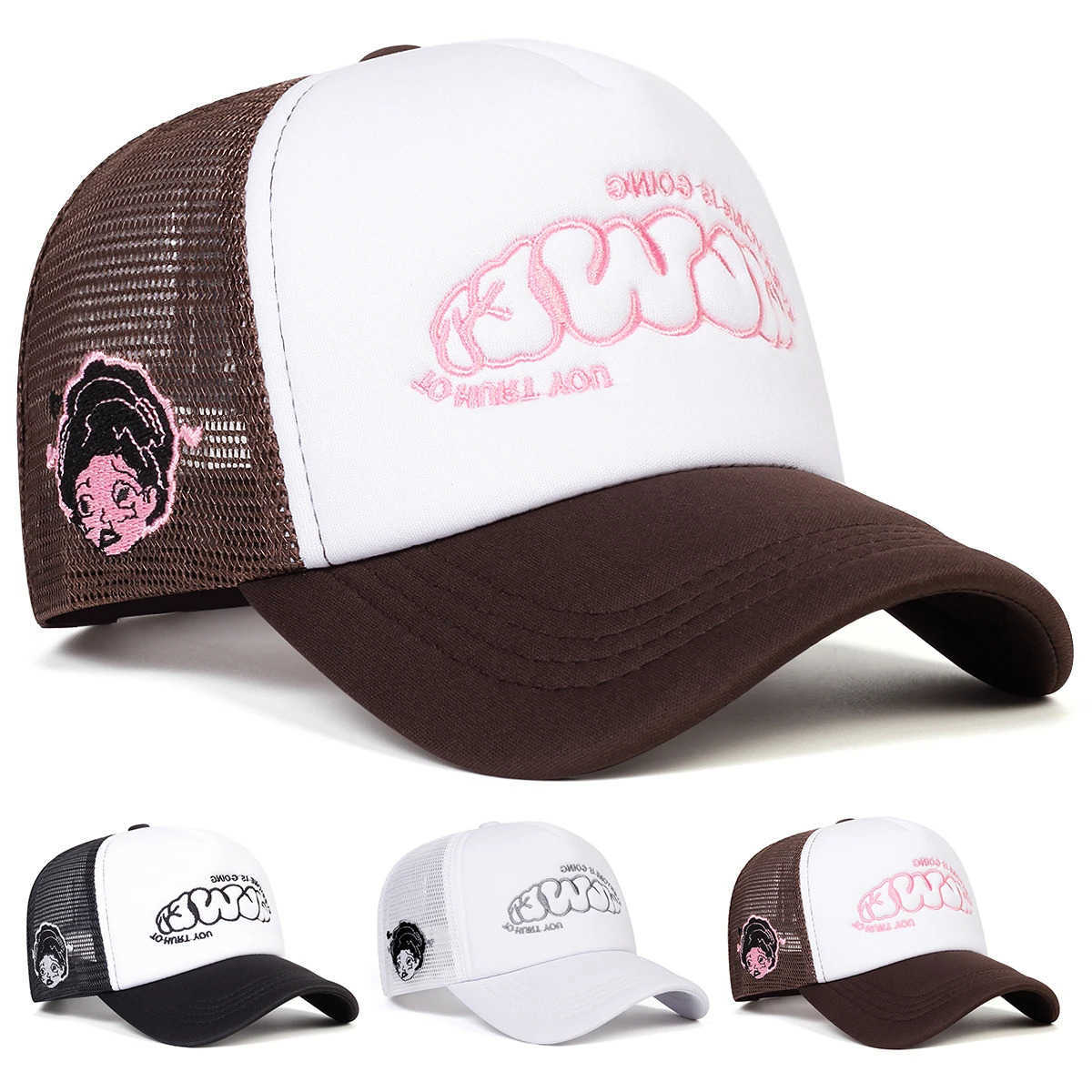 Letter Unisex GOING EVERYONE IS Embroidery Baseball Net Caps Spring Summer Outdoor Adjustable Casual Hats Dad Hat Sunscreen Hat M260626