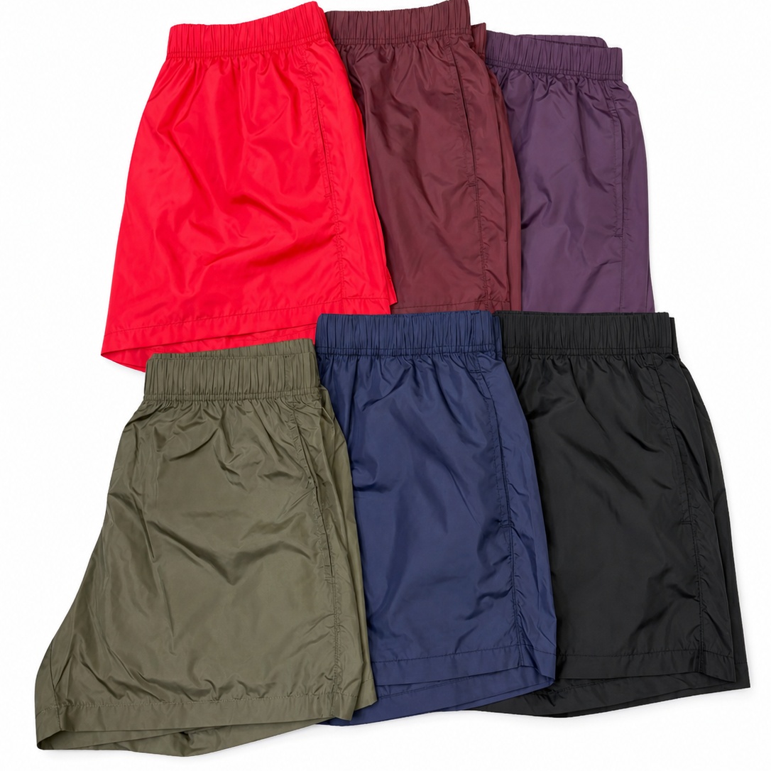 Men Nylon Swim Shorts Lightweight Quick Dry Swimming Trunks with Drawstring Waist and Side Pockets-image-1112238357