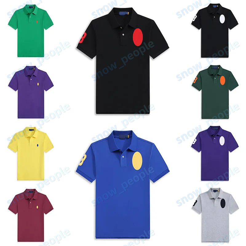 Summer New Mens Polo Shirt Short Sleeve Pure Cotton Embroidery polos lapel Collar T-Shirt Solid Color Business Casual Tee asian size
