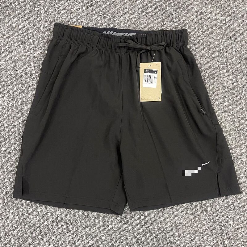 Summer Thin Quick-drying Shorts Woven Breathable Zipper Sports Split Fork Casual Breathable Fitness Loose Running Shorts