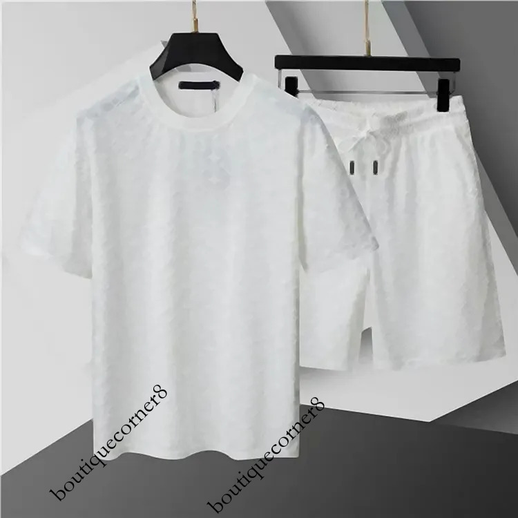 Designer Mens Tracksuit Summer Fashion Male Sets Etters Print Short Sleeve Tees Suit High End Quality 15 Color T Shirts Tops And Shorts 2 Piece Set