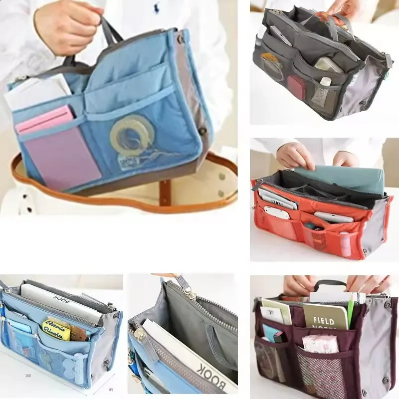 Multi Functional Large Capacity Makeup Bag Portable Double Zipper Toiletries Travel Storage Bag Mommy Bag Multi Pocket Cosmetic 260624