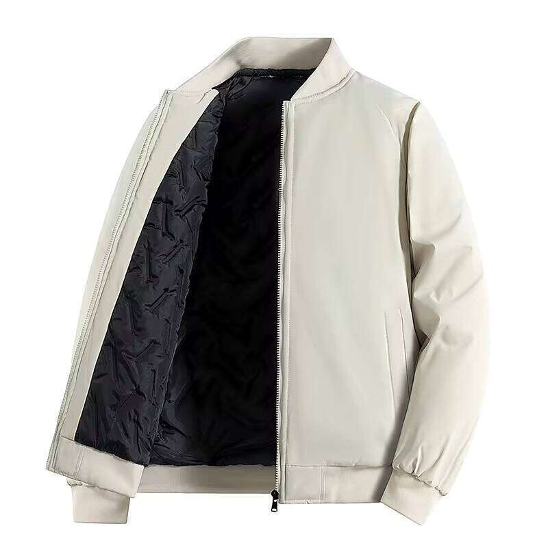 Men's New Autumn Winter Korean Style Trendy Short Thickened Down Coat Casual Parkas Solid Color Jacket Zipper Male Clothes W260626