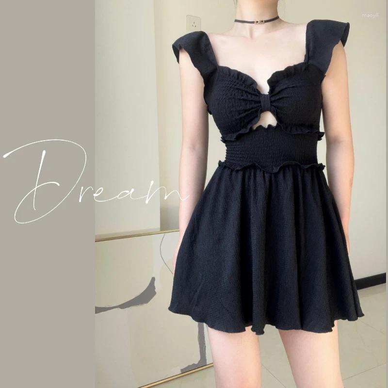 Costumi da bagno da donna 2026 Costume da bagno intero conservatore alla moda per studentesse, che copre la pancia e dimagrisce, con protezione sola