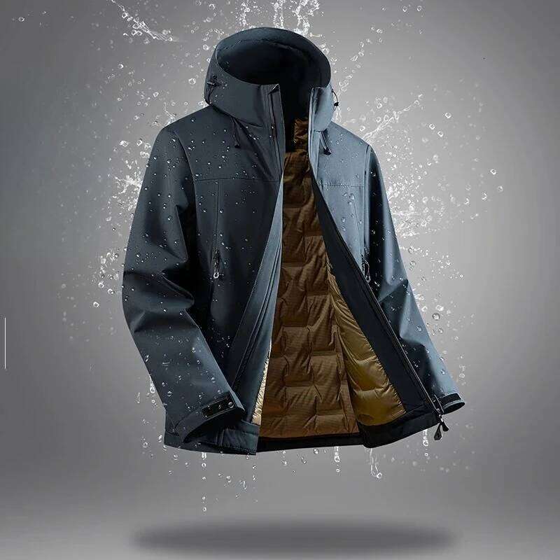 New White Duck Men's Waterproof Windproof Warm Down 2025 Winter Jacket Casual Thick High-quality Clothing W260626