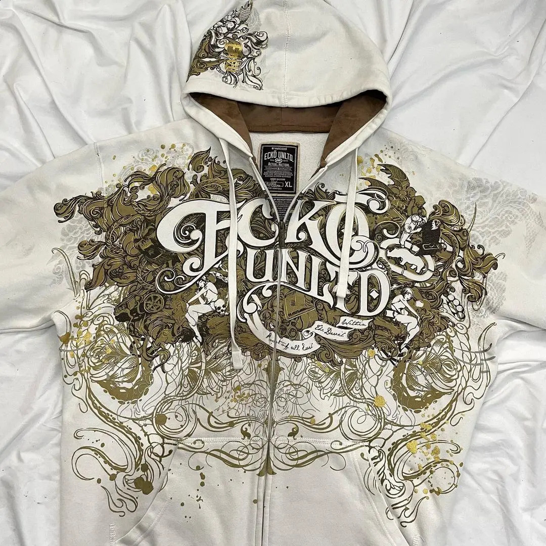 Woman Hoodie Tops Y2k Grunge Anime Goth Grunge Letter Print Zip Up Hoodies Women High Street Harajuku Kpop Loose Sweatshirt 260625