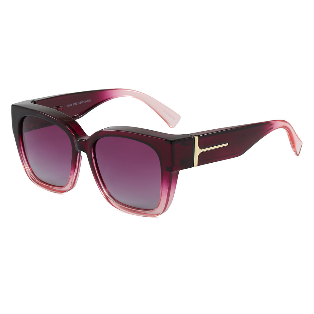 2026 Designer's New Large Frame Polarized Sunglasses With A High-end Feel Personalized And Fashionable Sunglasses For Spicy Girls Myopia Glasse