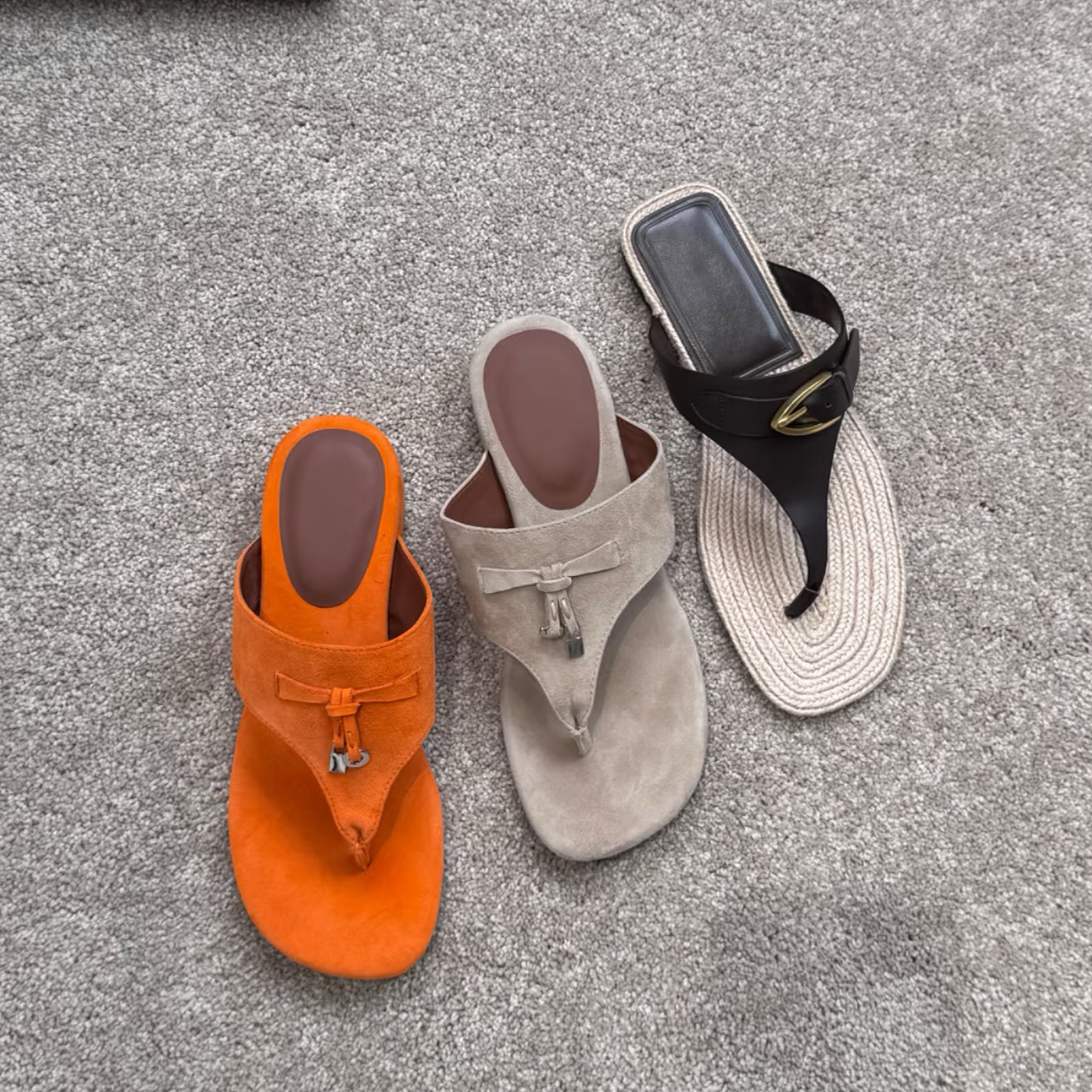 travel lady womens Leather tazz slide New sandal Flip flops slippers 2026 Flat open toe Summer Designers luxurys sandale thong sandals Home shoe sli