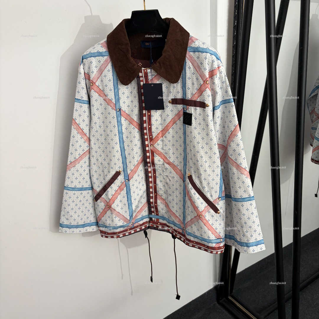 Fashion lapel neck women coats Spring and Autumn lady coat women designer clothes long sleeved polka dot printed windbreaker zipper jacket A394X08N2