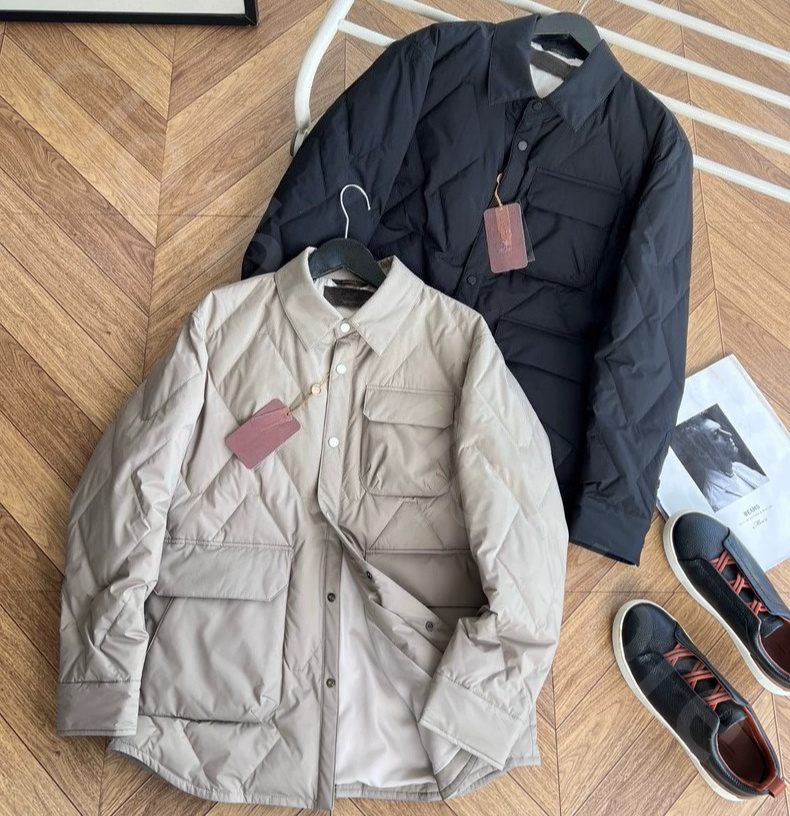 Designer Duck Down Winter Mens Overalls Short Lapel Down Jacket L1289
