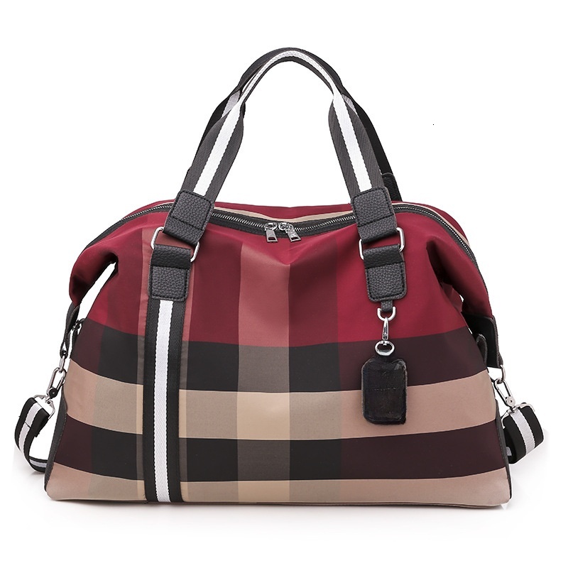 Fashion Luxury New Striped Print Large Capacity Travel Bag Unisex Short Long Trip Duffle Sport Gym Tote Free Shipping A533-image-1112276630