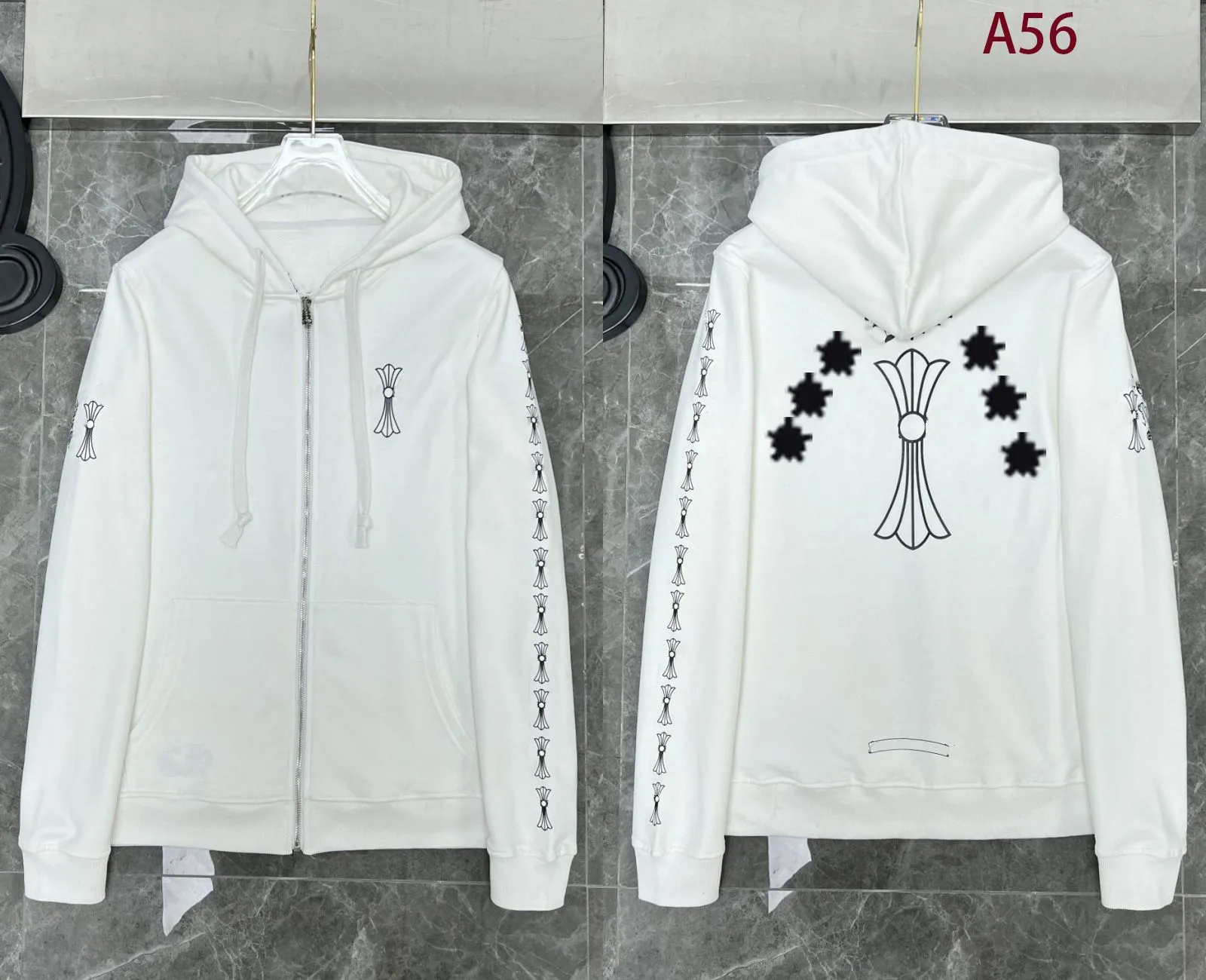 Designer High chrome Quality Heartness hoodie Men Women Hoodie cross sanskrit Sweatshirts Pullover Letter Printed Zipper Ch Long Sleeve Sweatshirt c