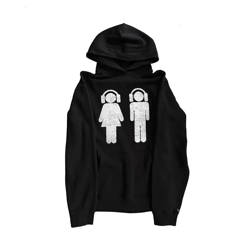 American retro y2k millennial dark print hoodie long-sleeved pullover hoodie autumn and winter vintage street fashion coat emo 260625BJ