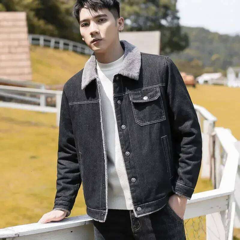 Button Loose Male Jean Coats Cargo Men's Denim Jacket Worn Clothing Outwear One Piece Y2k Cheap Price Stylish Casual Lxury Low W260626