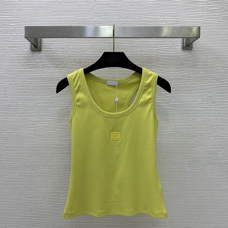 Women Dopamine Bright Color Ribbed Knit Tank Tops Slim Fit Racerback Sleeveless Vests Basic Casual Camisoles for Women