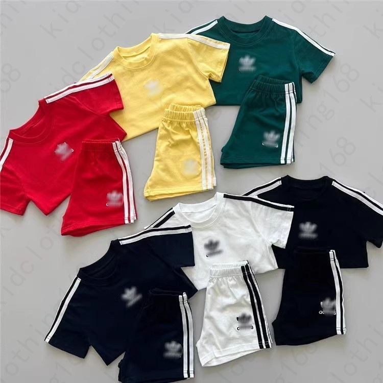 Kid Clothing Sets letter Pattern Boys Girls Tracksuit Summer Short Sleeve Top Tees And Shorts Sets Luxury Designer T-shirts tops Beef shorts Kids Sp