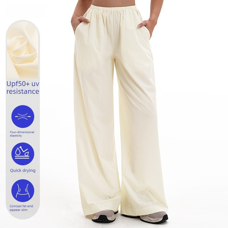 new arrival womens sun protection wide leg sports pants fashion loose slimming casual trousers for cycling mountaineering outdoor activities