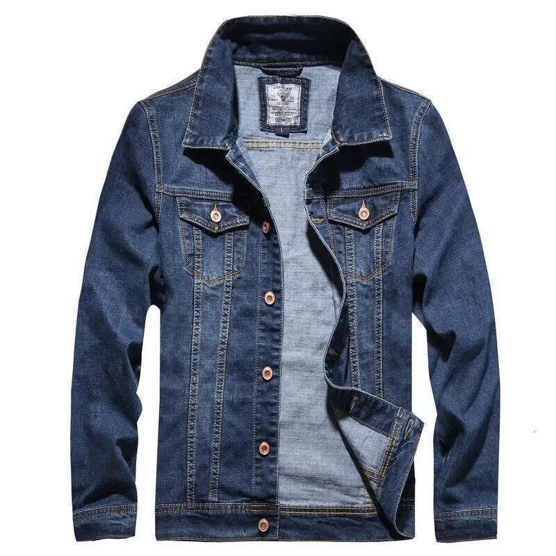 Autumn Lapel Male Jean Coats Size L Cheap Price Stylish Outwear Branded Vintage Menswear Japanese Worn Retro Men's Denim Jacket W260626